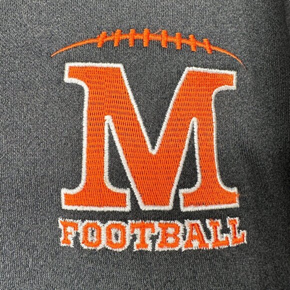 Badger Sport Pullover Jacket XL 1/4 Zip Middletown Football Gray Orange - Picture 2 of 6